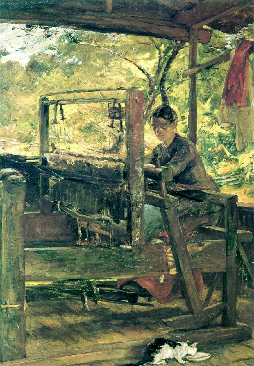 The Weaver, Tennessee, ca. 1885 (olie på lærred) af Elizabeth Nourse