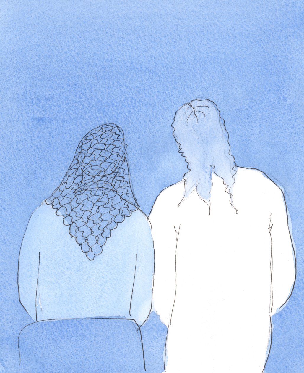 Kristus er en sand ven og ledsager for dem, der tror på ham og elsker ham, 2004 (w/c på papir) af Elizabeth Wang