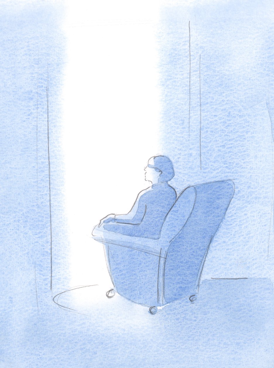 Kristus førte min sjæl pludselig ind i den allerhelligste treenigheds liv, et sted med nåde og sikkerhed, 2000 (w/c på papir) af Elizabeth Wang