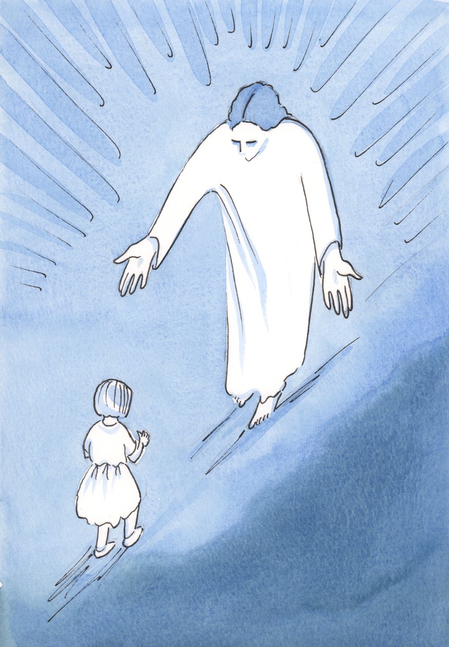Vanskelige trin: lære at gå, lære at følge Kristus, 2001 (w/c på papir) af Elizabeth Wang