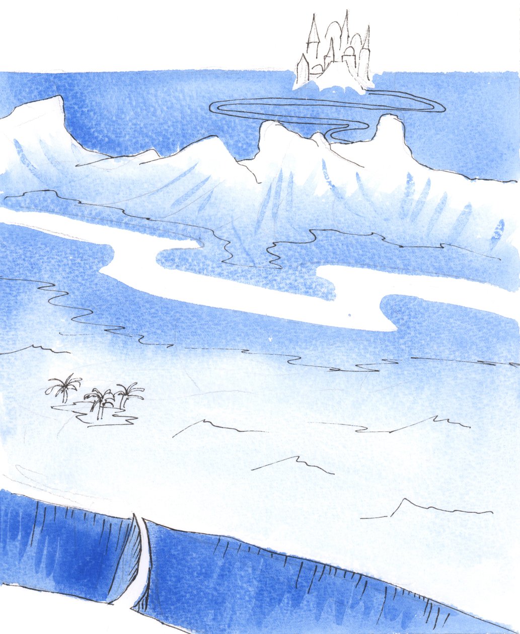 Enhver af Kristi venner må foretage en rejse, før han kan nå himlen, 2005 (akvarel på papir) af Elizabeth Wang
