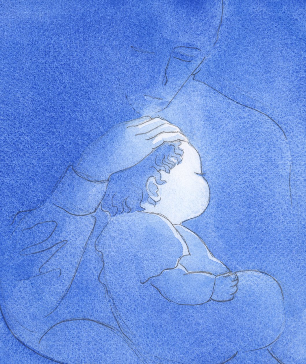 Gud Faderen elsker os som sine børn med en øm og usvigelig kærlighed, 2002 (w/c på papir) af Elizabeth Wang