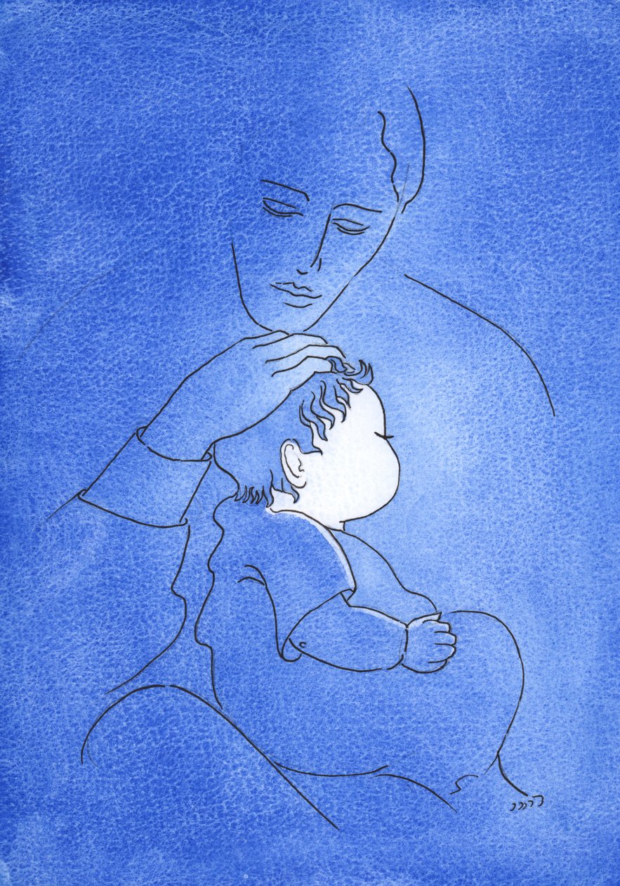 Gud Faderen elsker os som sine børn med en øm og usvigelig kærlighed, 2002 (w/c på papir) af Elizabeth Wang