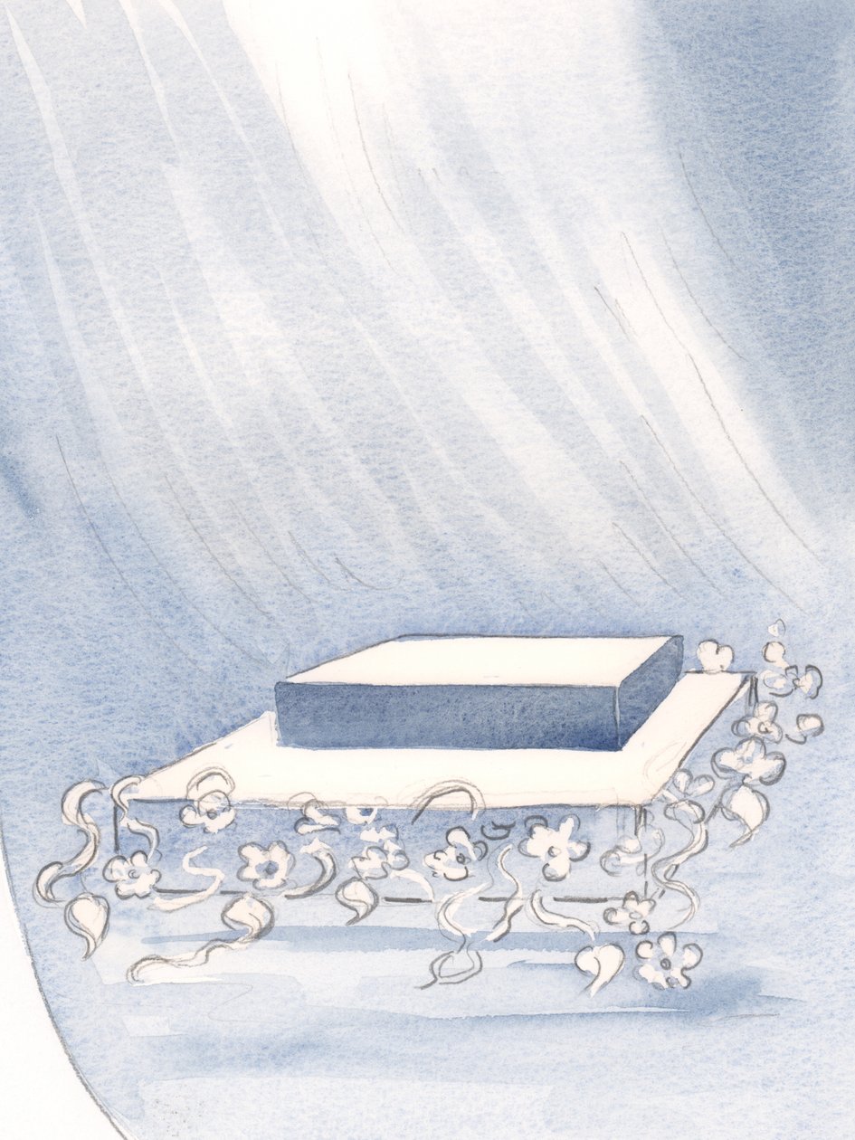 Han placerede et alter i mit hjerte, hvor jeg kunne ofre min vilje, for at gøre hans vilje (hvad det end måtte koste) af kærlighed til ham, 2000 (w/c på papir) af Elizabeth Wang