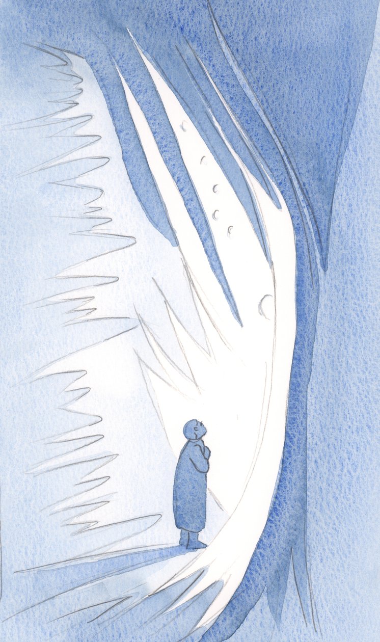 Jeg så, at vi ikke kun skal ære de hellige engle, men alle de lyse sjæle, som de vogter, 2000 (w/c på papir) af Elizabeth Wang