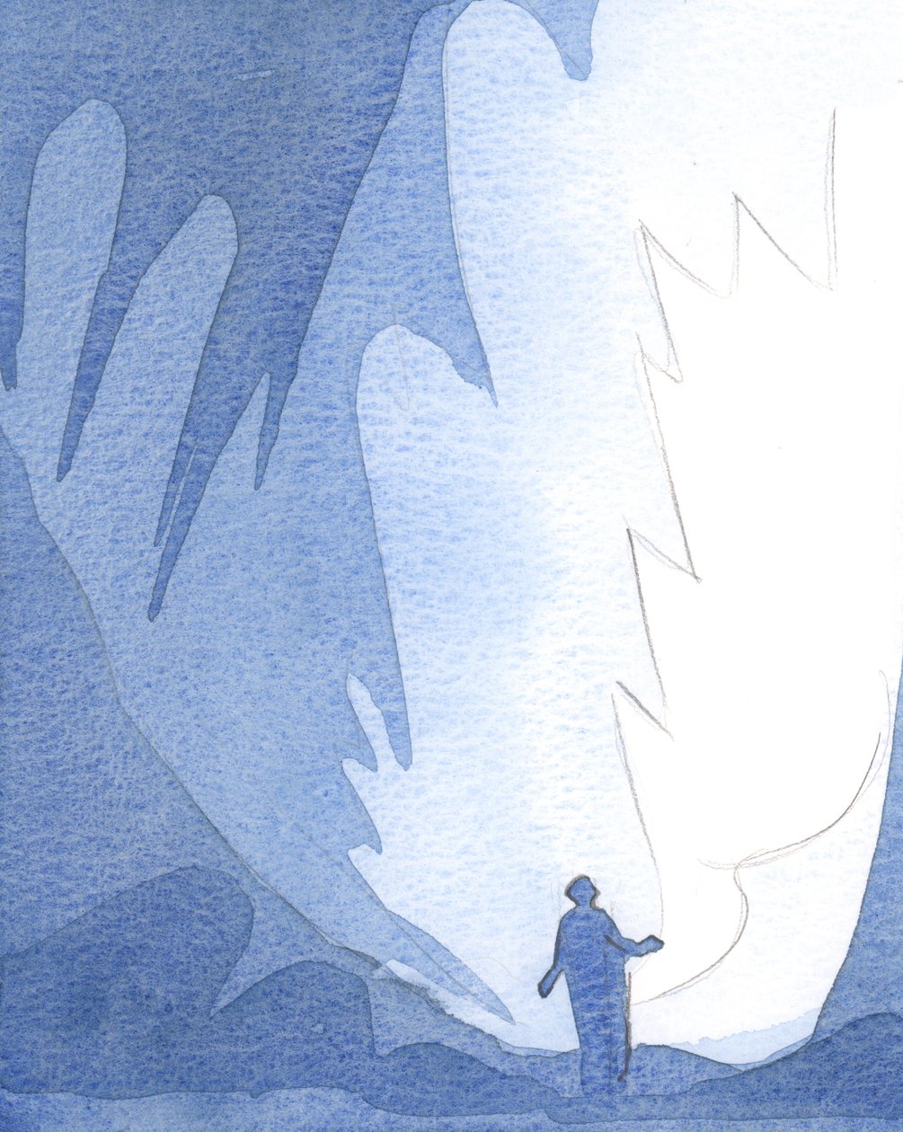 Jeg fik et glimt af viden om dybden af den hellige treenighed, 2000 (w/c på papir) af Elizabeth Wang