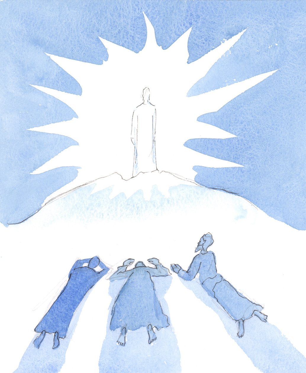 Jesus er en guddommelig person, 2004 (w/c på papir) af Elizabeth Wang