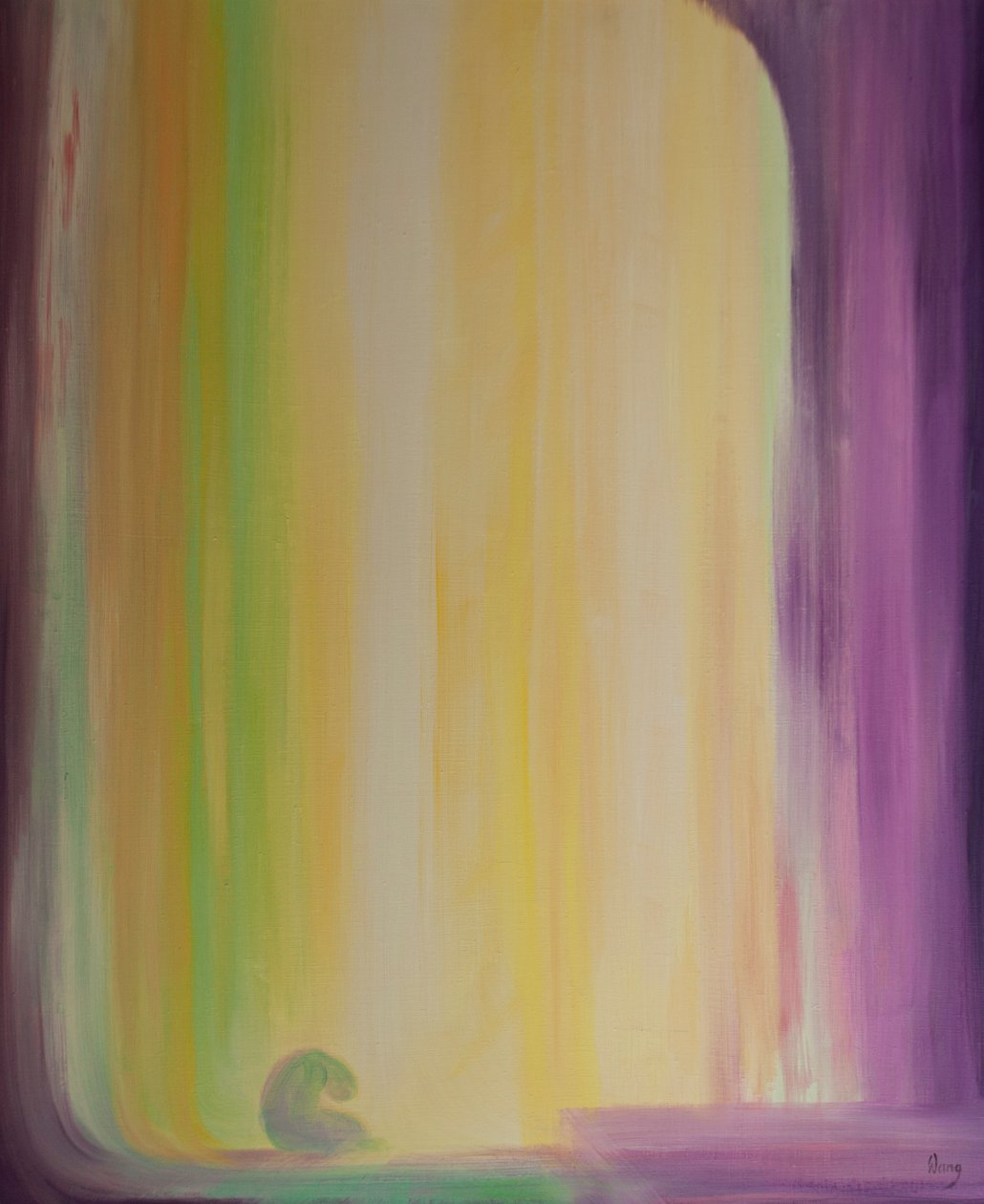 Vores skytsengel beder med os, mens vi tilbeder Kristus efter at have modtaget den hellige nadver, 2000 (olie om bord) af Elizabeth Wang
