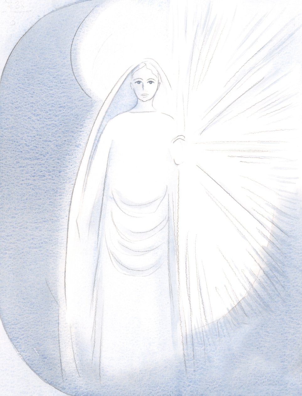 Vor Frue viste sig foran mig, i sin blændende himmelske skønhed, 2000 (w/c på papir) af Elizabeth Wang