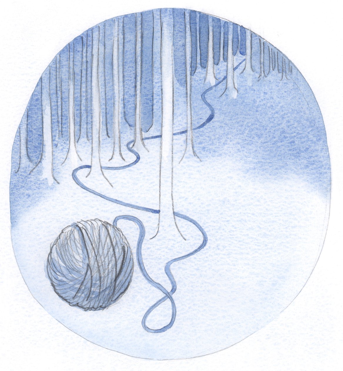 Vores daglige pligter er som en gylden snor, der viser os Guds vilje og fører os til himlen, 2001 (w/c på papir) af Elizabeth Wang