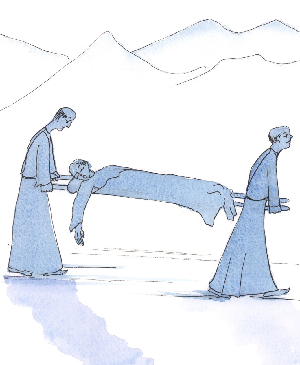 St. Frans af Assisi var brændende i kærlighed til Gud og til andre, indtil det sidste, og talte ærligt om himlen og helvede., 2004 (w/c på papir) af Elizabeth Wang