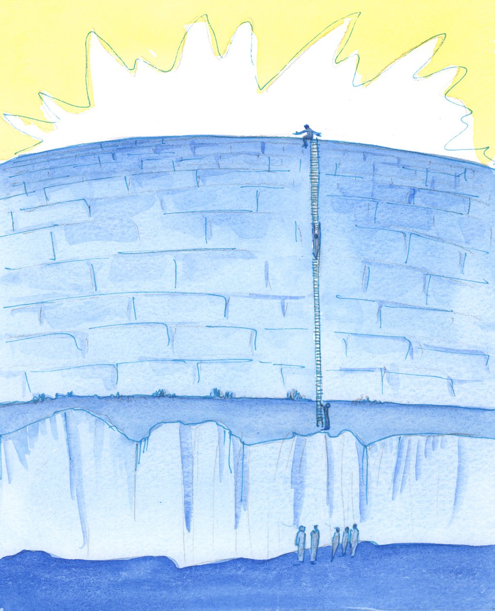 The Godhead is like a walled city, 2003 (w/c på papir) af Elizabeth Wang