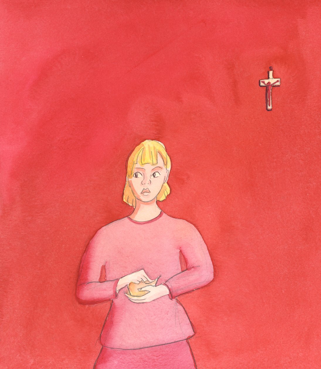 Vi gør ret i at gøre bod for vores synder, især i fastetiden, 2005 (akvarel på papir) af Elizabeth Wang