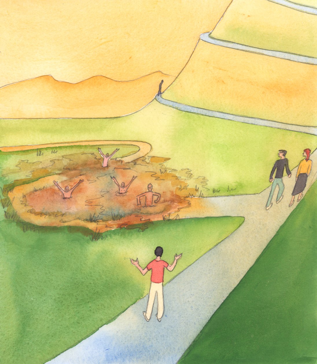 Vi svigter vores pligt, hvis vi aldrig advarer andre om konsekvenserne af alvorlig synd og respektløshed, 2003 (w/c på papir) af Elizabeth Wang