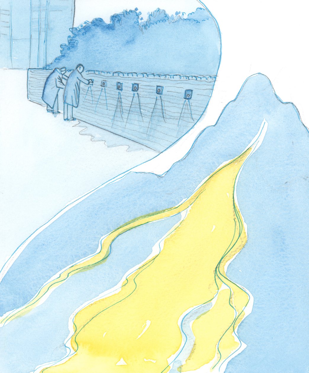 Når vi tilgiver nogen for en bestemt gerning, virker Guds nåde i os, 2003 (w/c på papir) af Elizabeth Wang