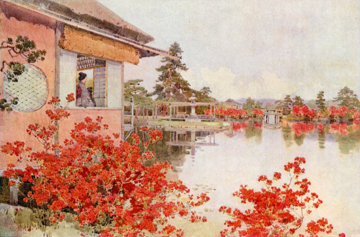 Azaleaer, Nagaoka (farvelitografi) af Ella Du Cane
