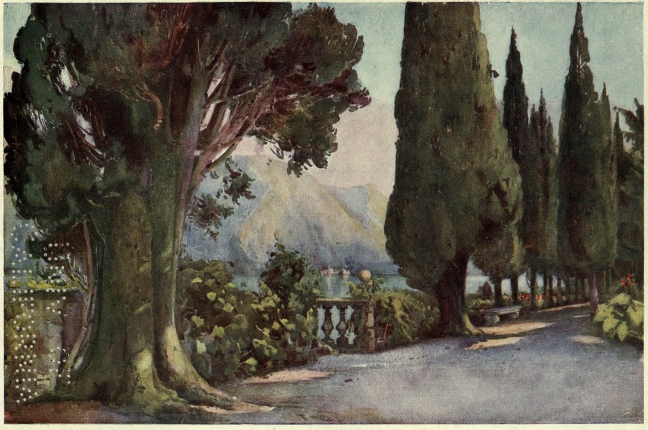 Cypress Avenue, Villa del Pizzo, Lago di Como, Illustration fra 