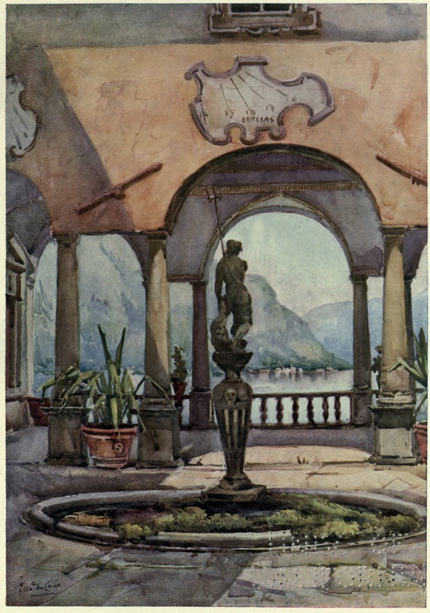 Loggiaen, Villa Pliniana, Comosøen, Illustration fra 