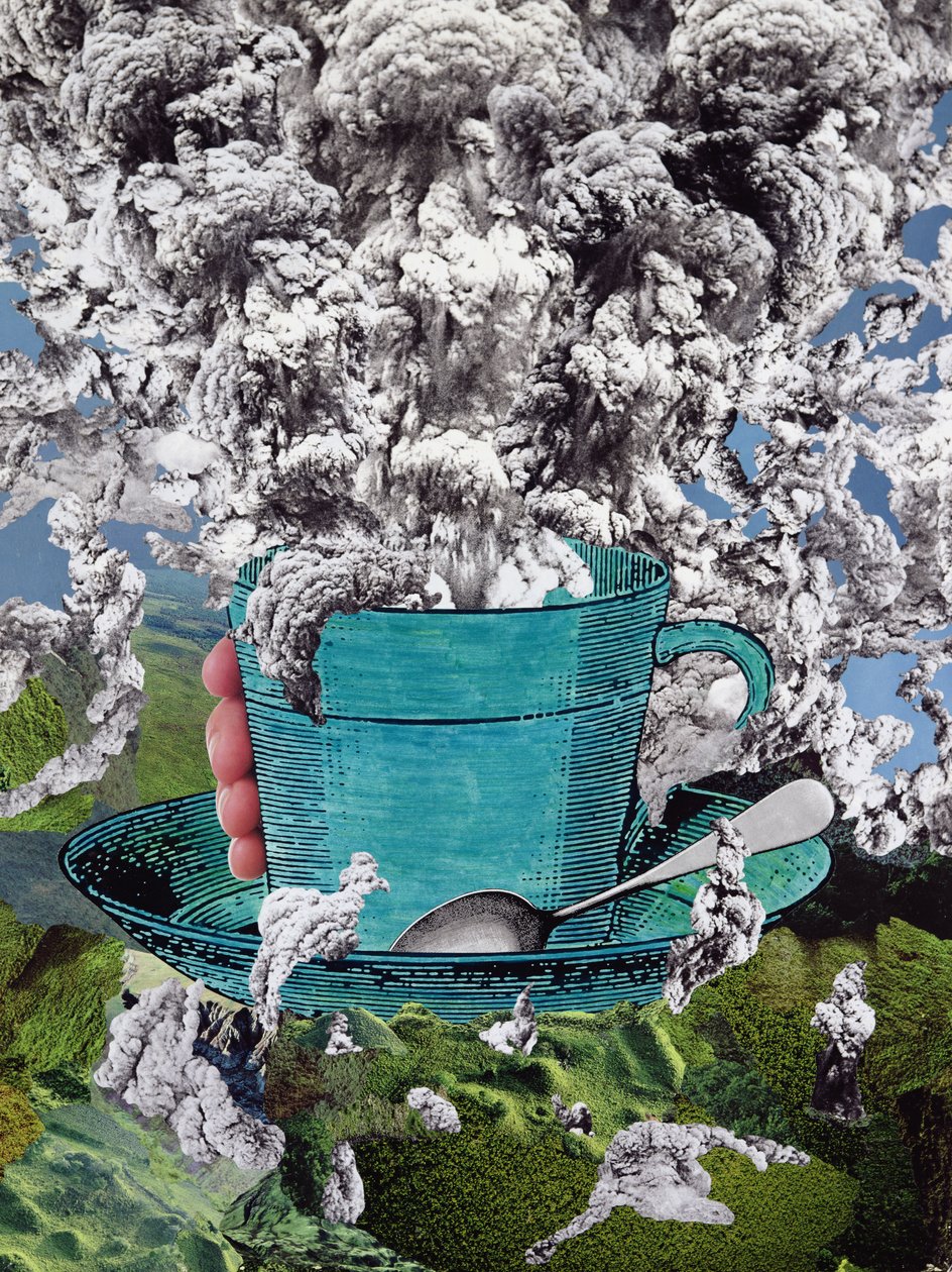Morgenkaffe, 1994 (collage) af Ellen Golla