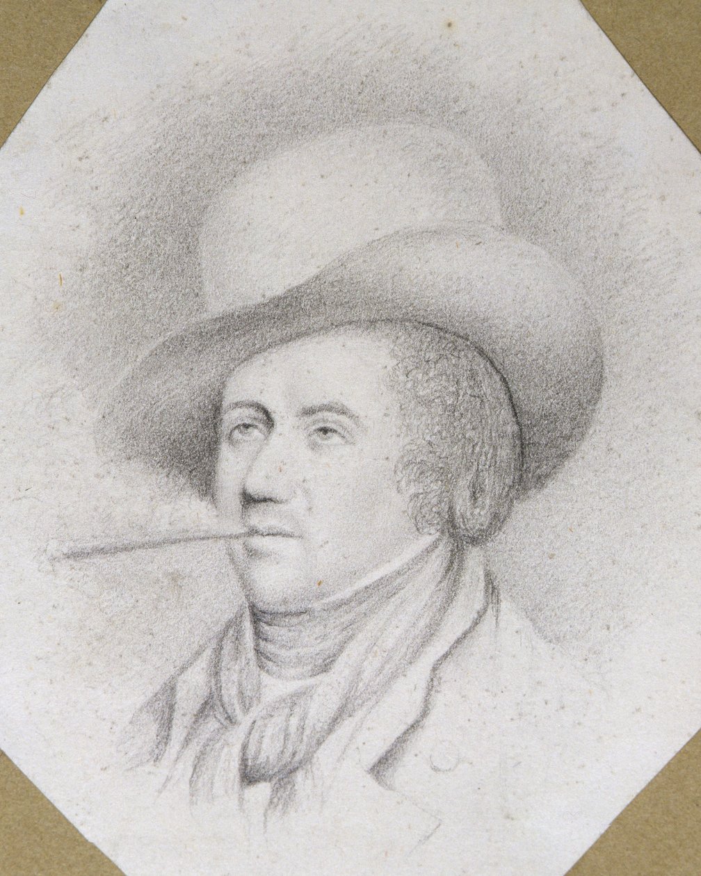 Portræt af Duc de Liancourt (1747-1827) efter et maleri af James Sharples (ca. 1751-1811) (blyant på papir) af Ellen Sharples