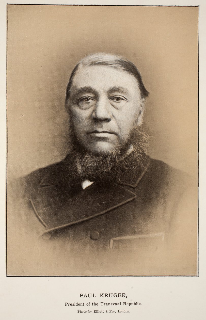 Paul Kruger, præsident for Transvaal-republikken (sepia-billede) af Elliott und Fry Studio