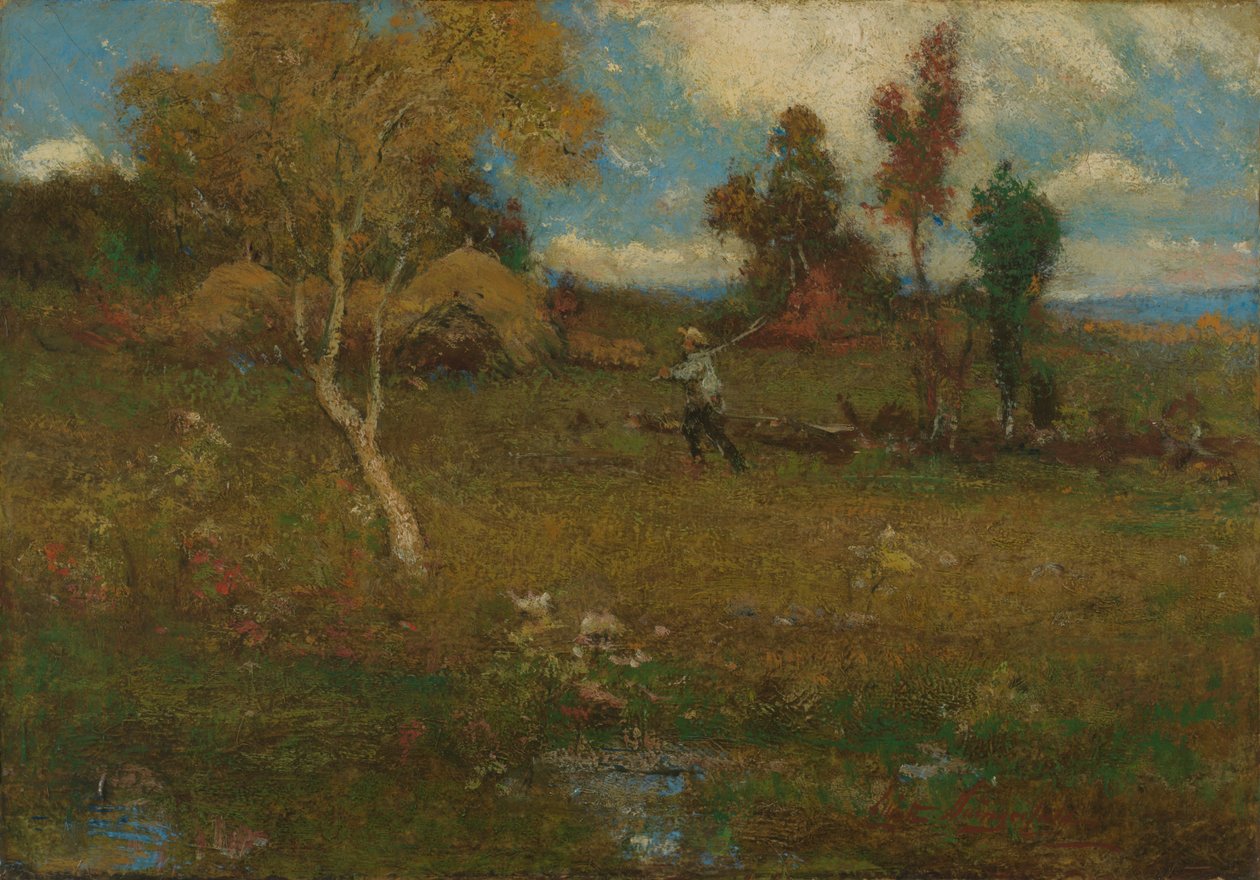 Hjemkomst fra gården, ca. 1915-1920. af Elliott Daingerfield