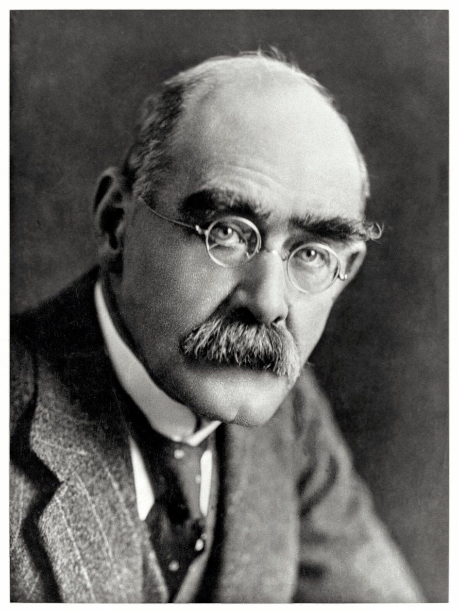 Rudyard Kipling (1865-1936) engelsk forfatter bedst husket for sine digte, 