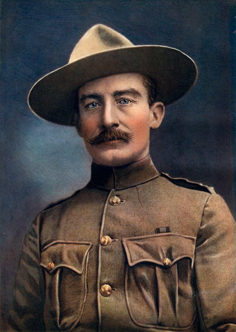 Oberst Baden-Powell, generalløjtnant i den britiske hær, 1902. af Elliott and Fry