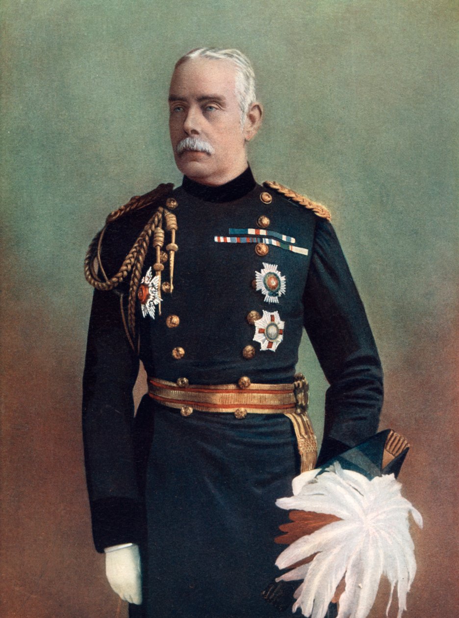 Generalmajor Sir John Carstairs McNeill, Equerry to HM the Queen, 1902. af Elliott and Fry