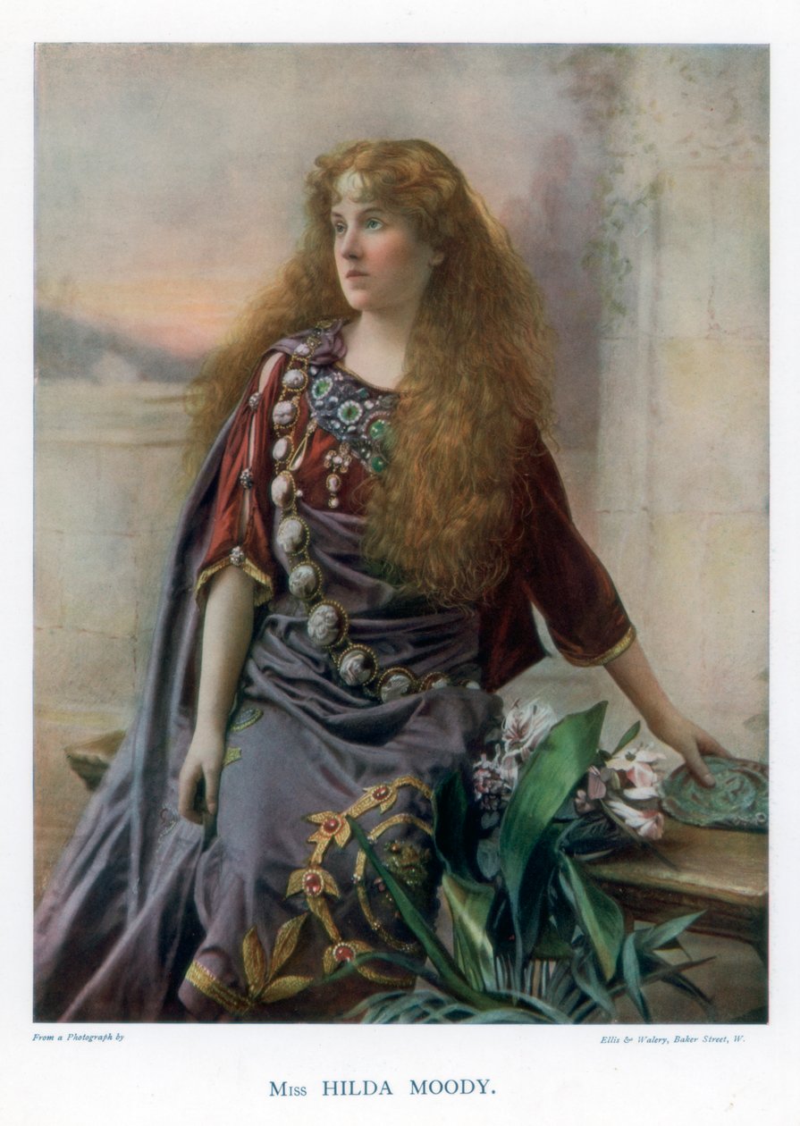 Hilda Moody, britisk skuespillerinde, 1901. af Ellis and Walery