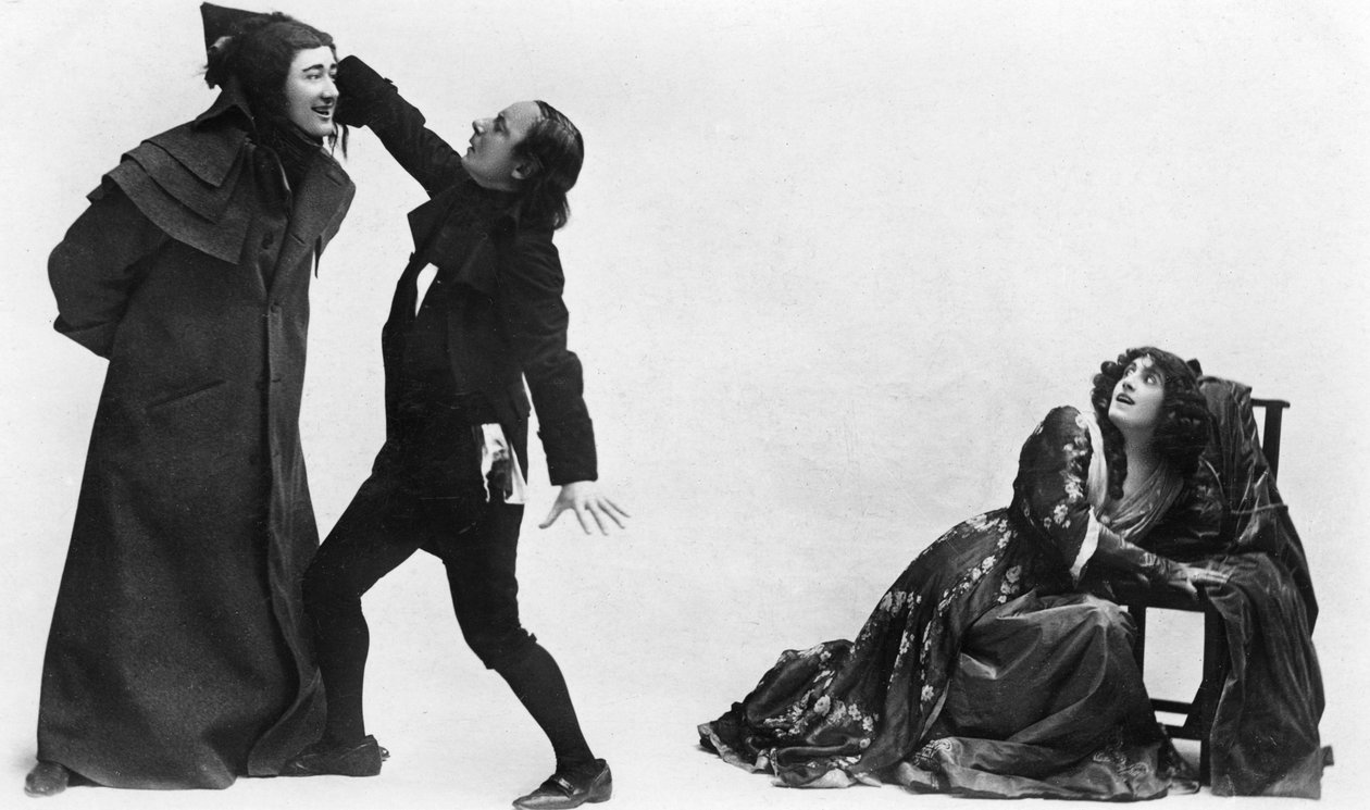 Julia Neilson, Fred Terry og Horace Hodges i The Scarlet Pimpernel, c1905 af Ellis and Walery