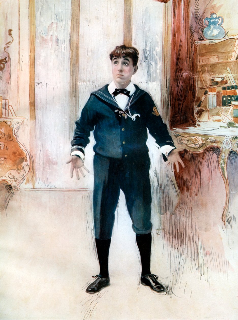 Weedon Grossmith i The New Boy, c1902. af Ellis and Walery