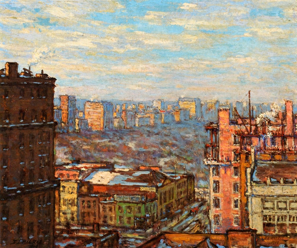 Central Park fra Carnegie Hall af Elmer Livingston MacRae