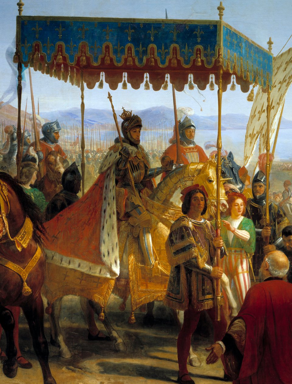 Charles VIIIs (1470-1498) indrejse i Napoli af Eloi Firmin Feron