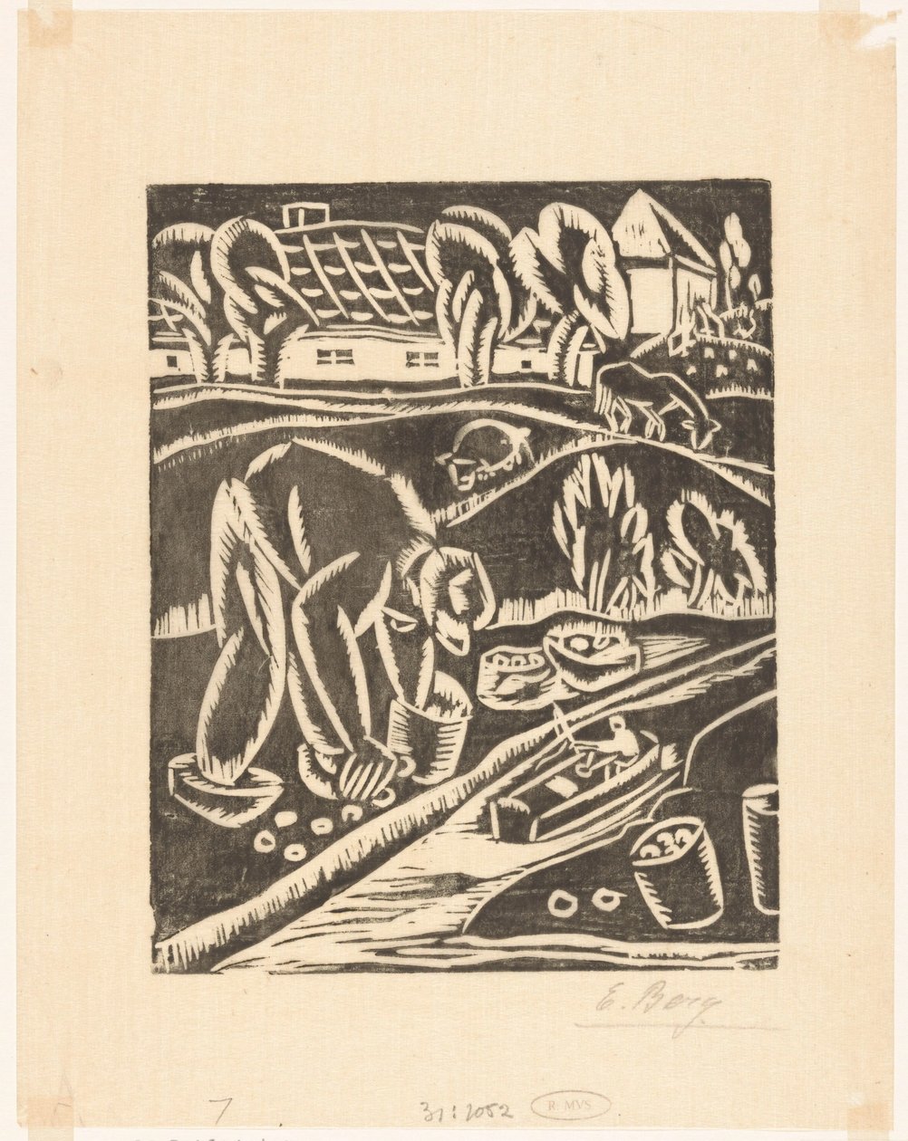 Landbrug af Else Berg (signed by artist)