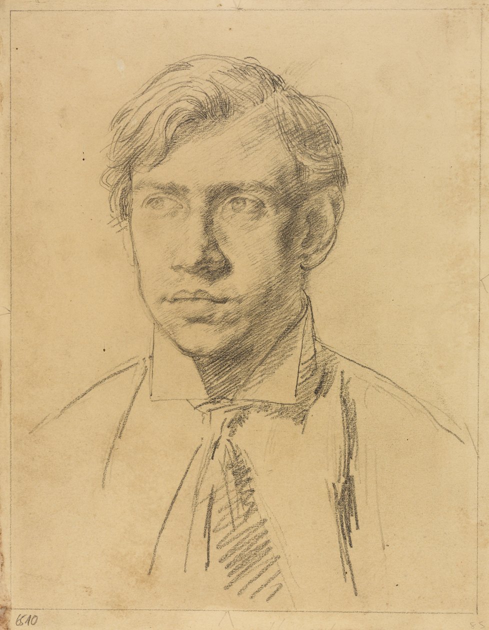 Portræt af Derwent Lees, ca. 1910-11 (blyant på papir) af Elsie McNaught
