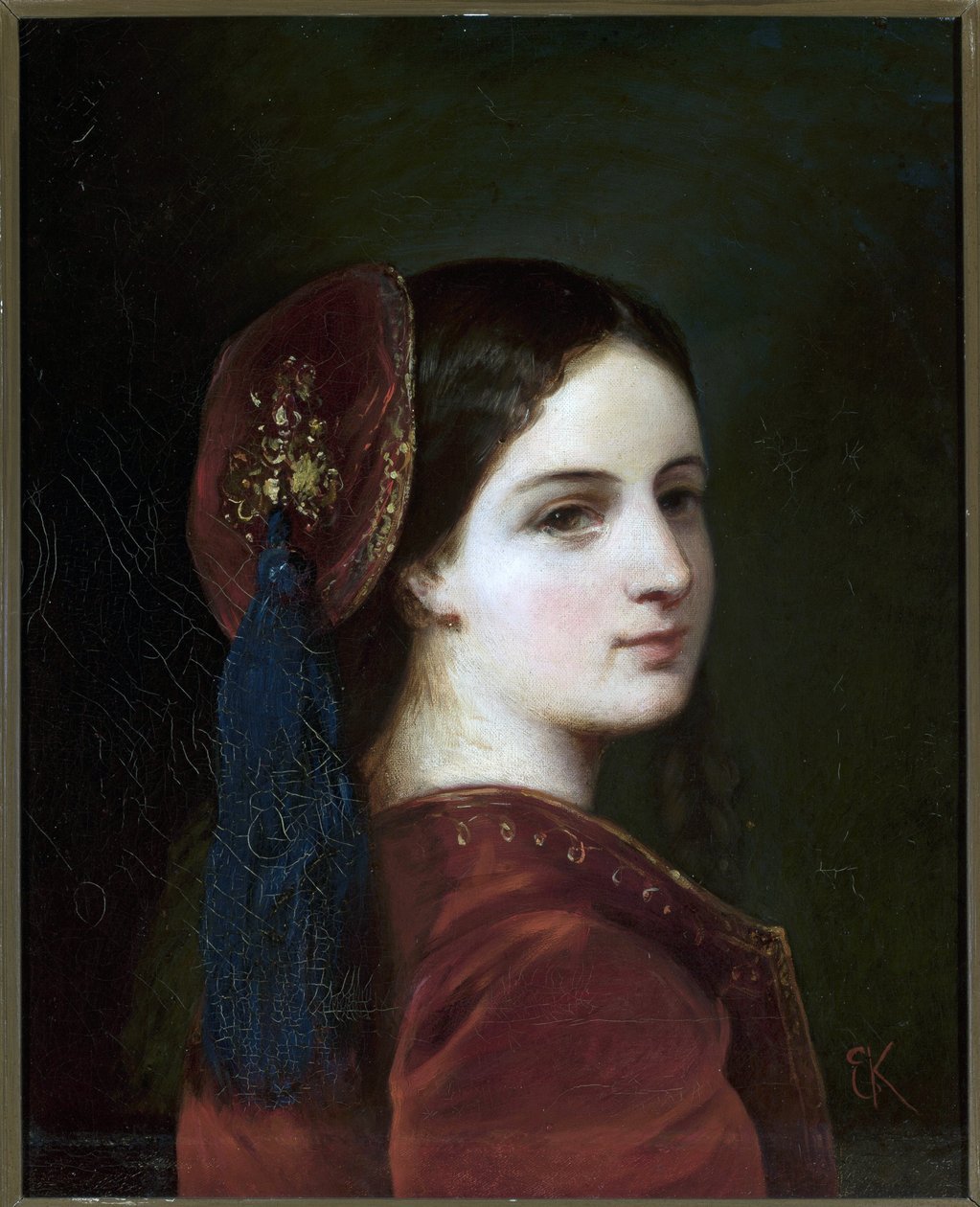 Portræt af grevinde Katarzyna Potocka (1825-1907), født Branicka - Elzbieta Krasinska (1820-1876). Olie på lærred af Elzbieta Krasinska