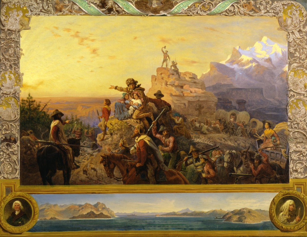 Westward the Course of Empire Takes His Way (vægmaleri undersøgelse, U.S. Capitol) af Emanuel Gottlieb Leutze