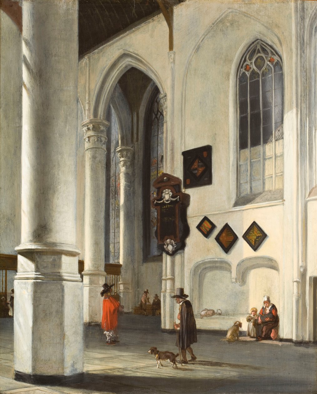 Interiør af den gamle kirke i Delft, 165355 af Emanuel de Witte