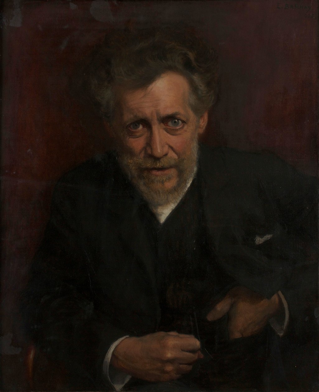 Portræt af professor Edmund von Hellmer af Emanuel Baschny