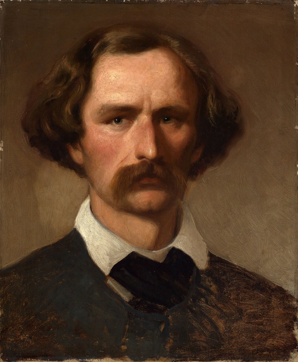 Portræt af maleren Carl Friedrich Lessing af Emanuel Gottlieb Leutze
