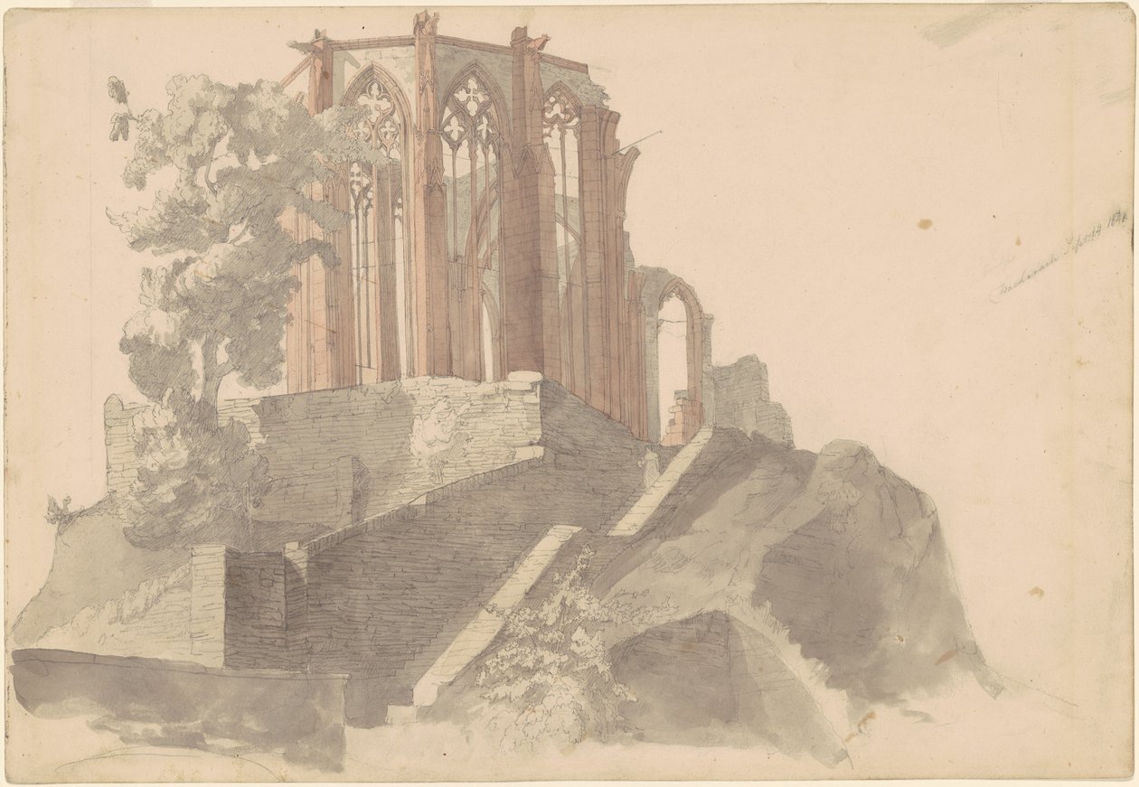 Katedralruinerne, Bacharach af Emanuel Gottlieb Leutze