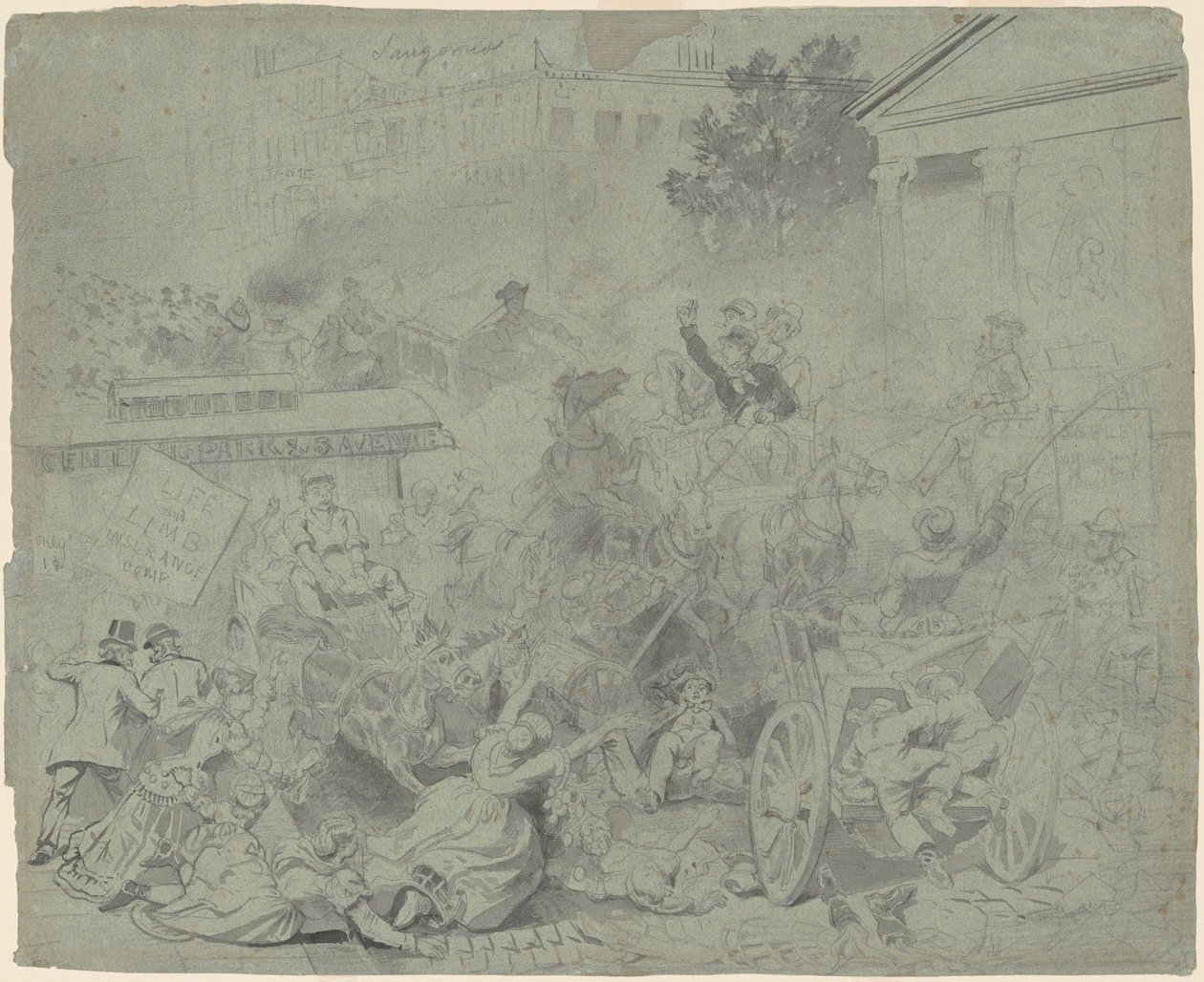 New York – Gadescene af Emanuel Gottlieb Leutze