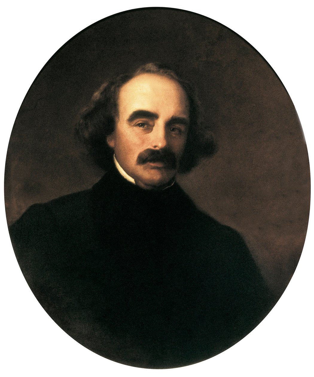 Portræt af den amerikanske forfatter Nathaniel Hawthorne (1804-1864) Maleri af Emanuel Gottlieb Leutze (1816-1868) af Emanuel Gottlieb Leutze