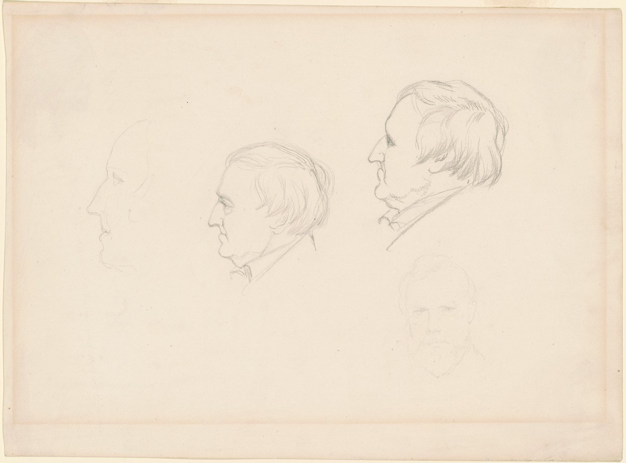 Studier af mænd af Emanuel Gottlieb Leutze