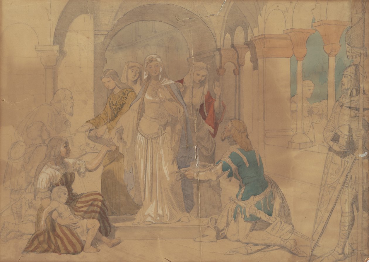 Studie af kurtisaner af Emanuel Gottlieb Leutze
