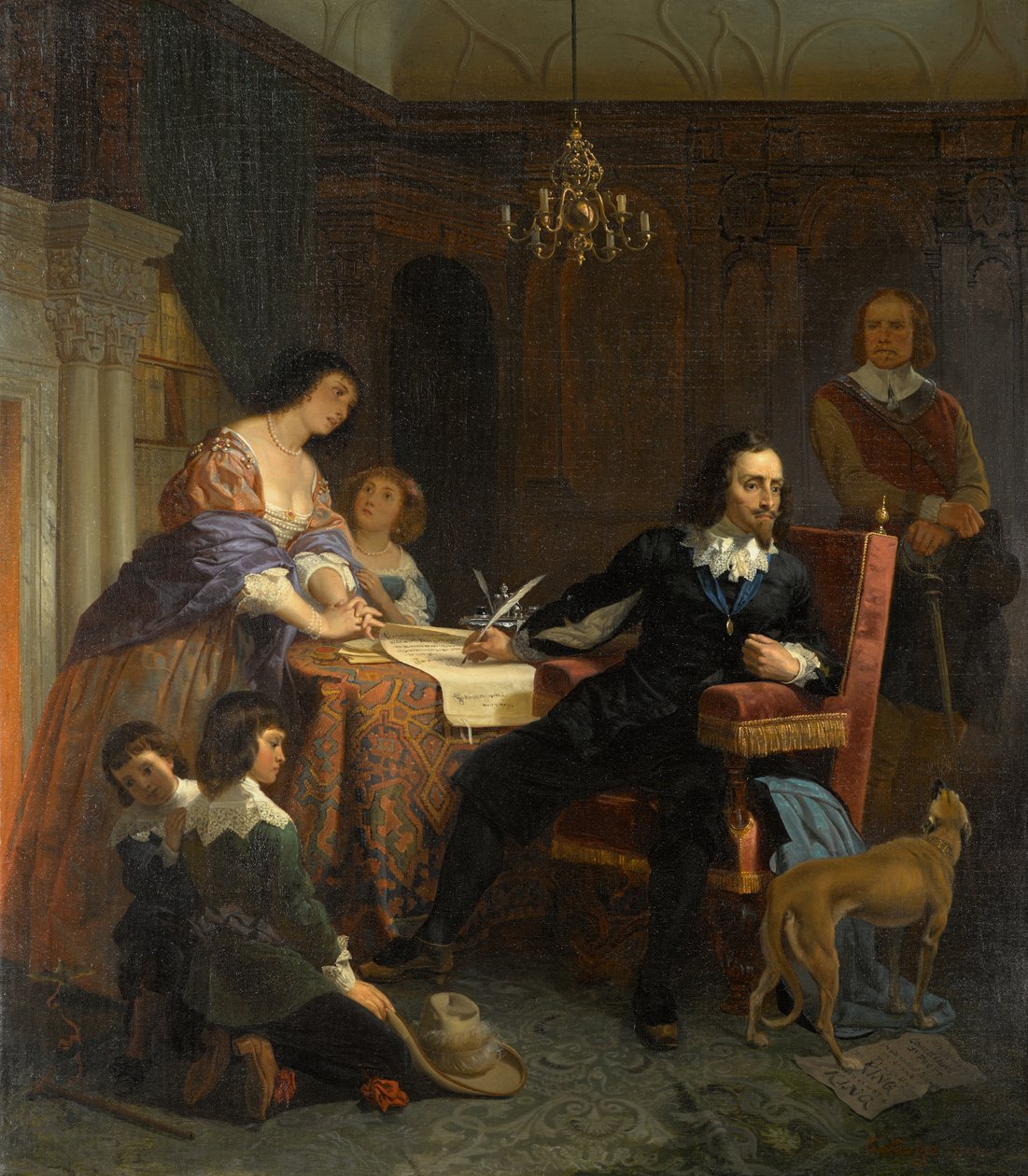 Attaineren af Strafford af Emanuel Gottlieb Leutze