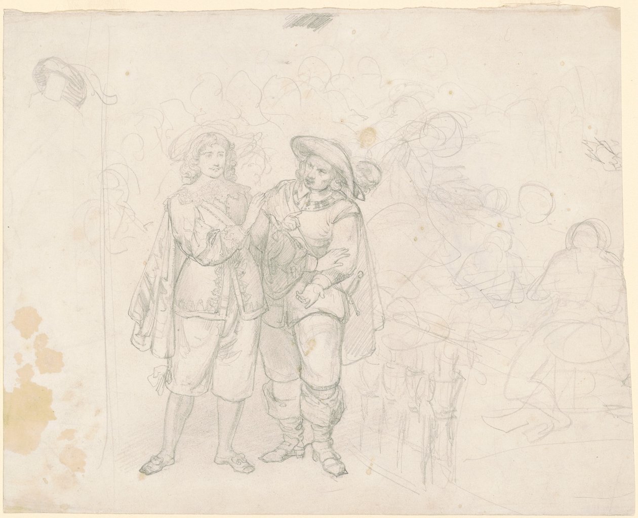 To kavalerer [recto] af Emanuel Gottlieb Leutze