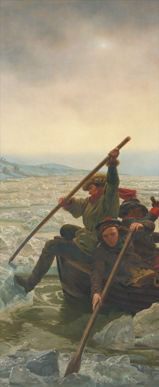 Washington krydser Delaware-floden, 25. december 1776 af Emanuel Gottlieb Leutze
