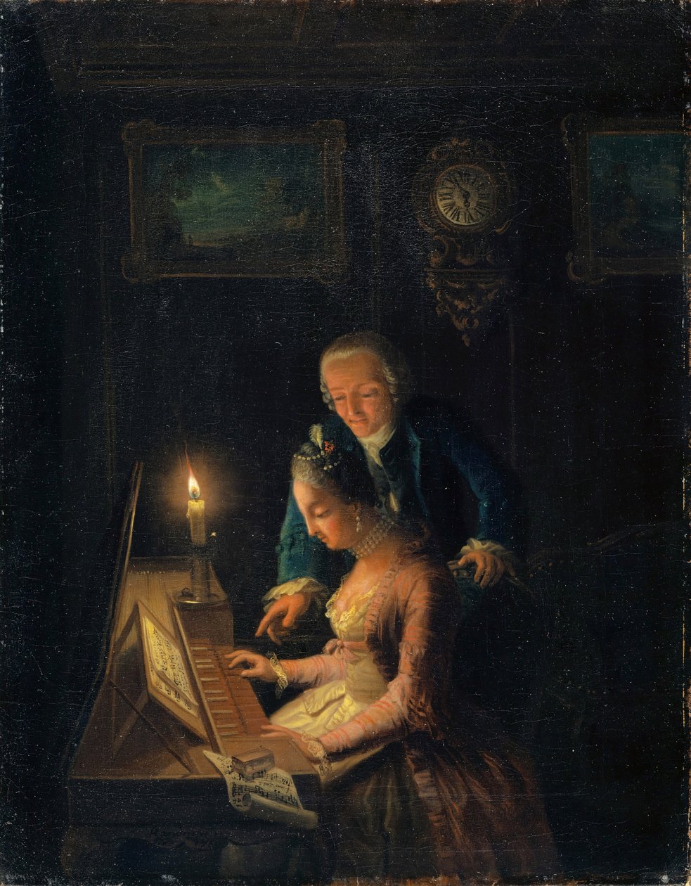 Musiktimen, 1769 af Emanuel Handmann